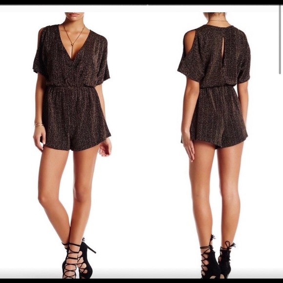 Black & Gold Romper - Picture 1 of 3